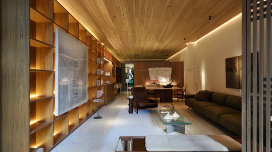 Entrada da “Casa Morada”, ambiente assinado por Barbara Dundes na CASACOR SP 2023. Foto: Marco Antônio